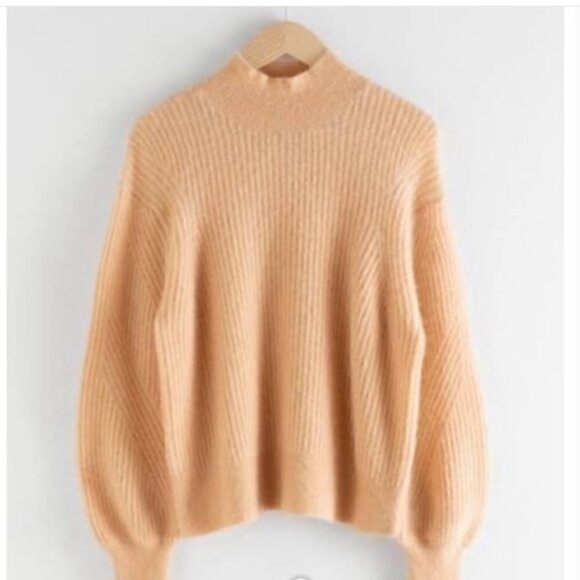 & Other Stories Alpaca Wool Mock Neck Soft Fuzzy Sweater Size XS - Picture 3 of 5